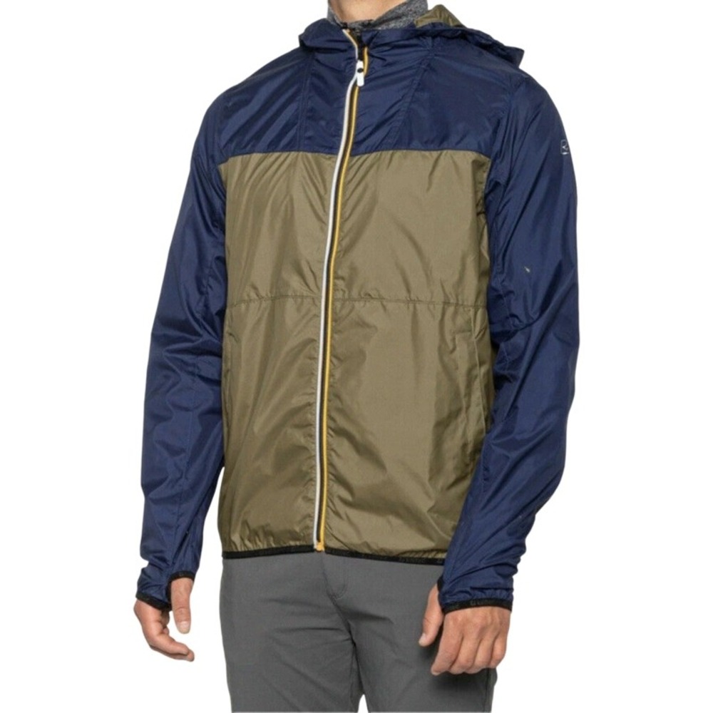 KILLTEC Large Whitley Rain Jacket Blue Green Colorblock Windbreaker Gorpcore‎